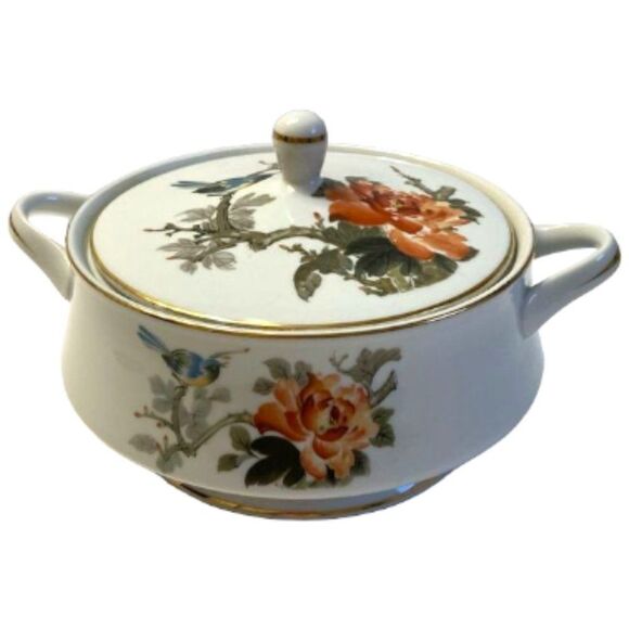 Chori Murakami Japan Porcelain Kacho Fugetsu Floral Bird Dining Serve Tableware - Picture 1 of 13